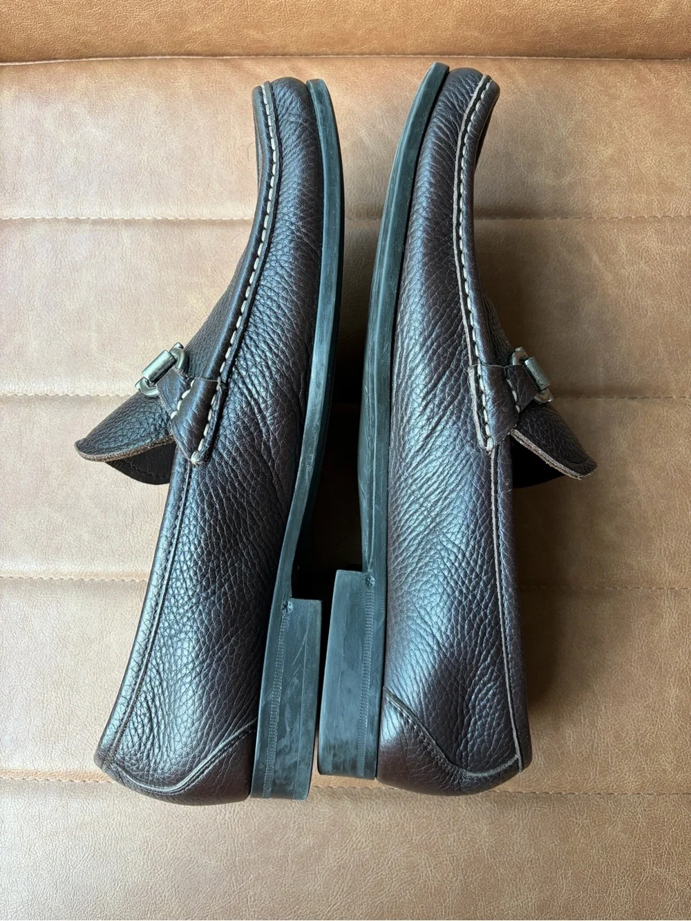 Salvatore Ferragamo Grandioso Gancini Bit Leather Loafers